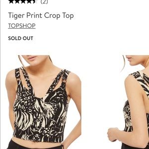 Topshop tiger print crop top